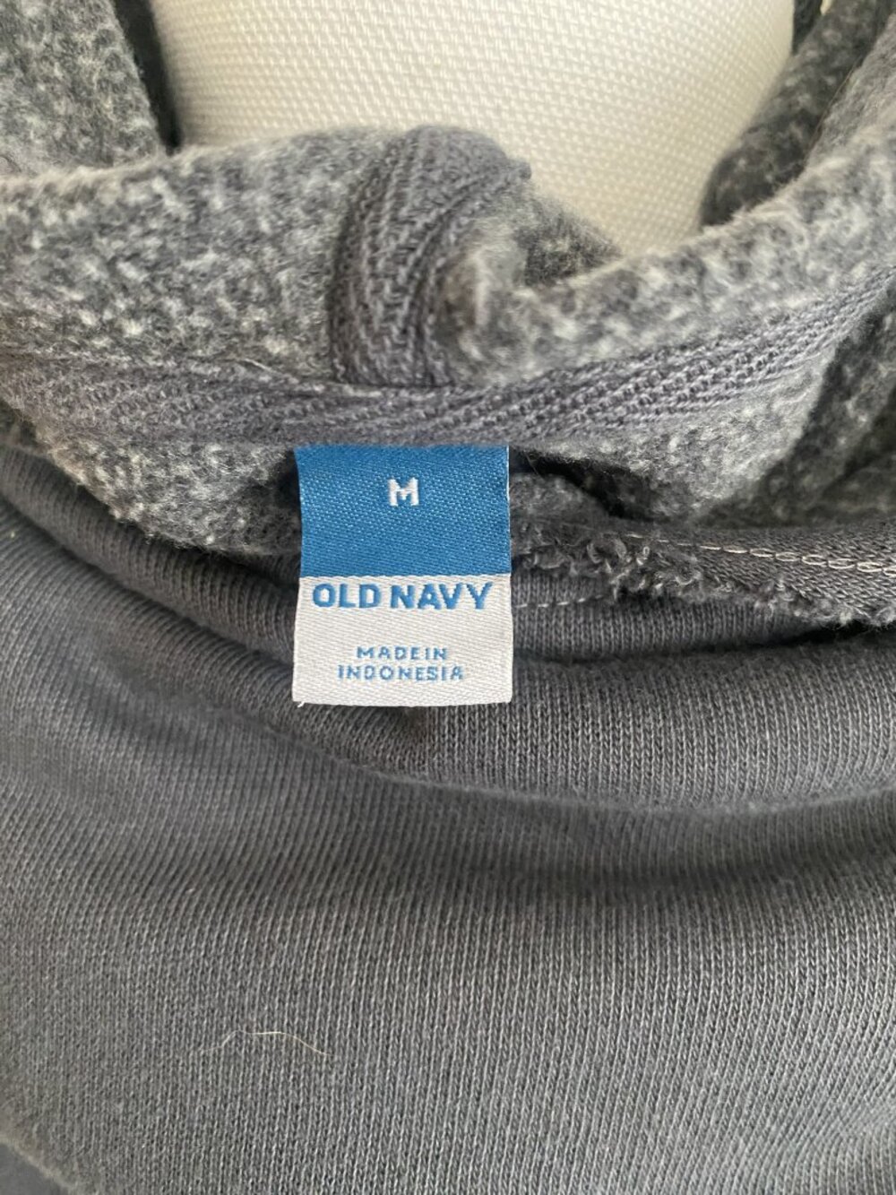 Old Navy Graphic Hoodie size Medium Raw Edges hem/ cuffs - Picture 7 of 9